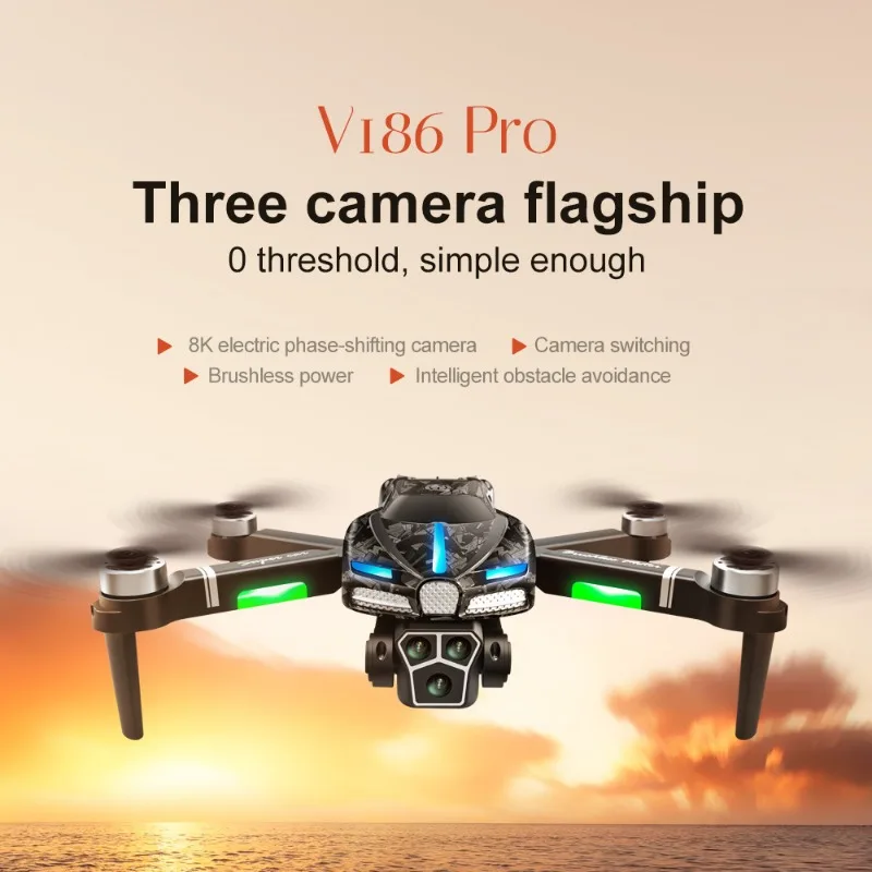 Fpv Drone Charger - 新しい V186 プロドローンプロフェッショナルブラシレスモーター 8K GPS デュアル