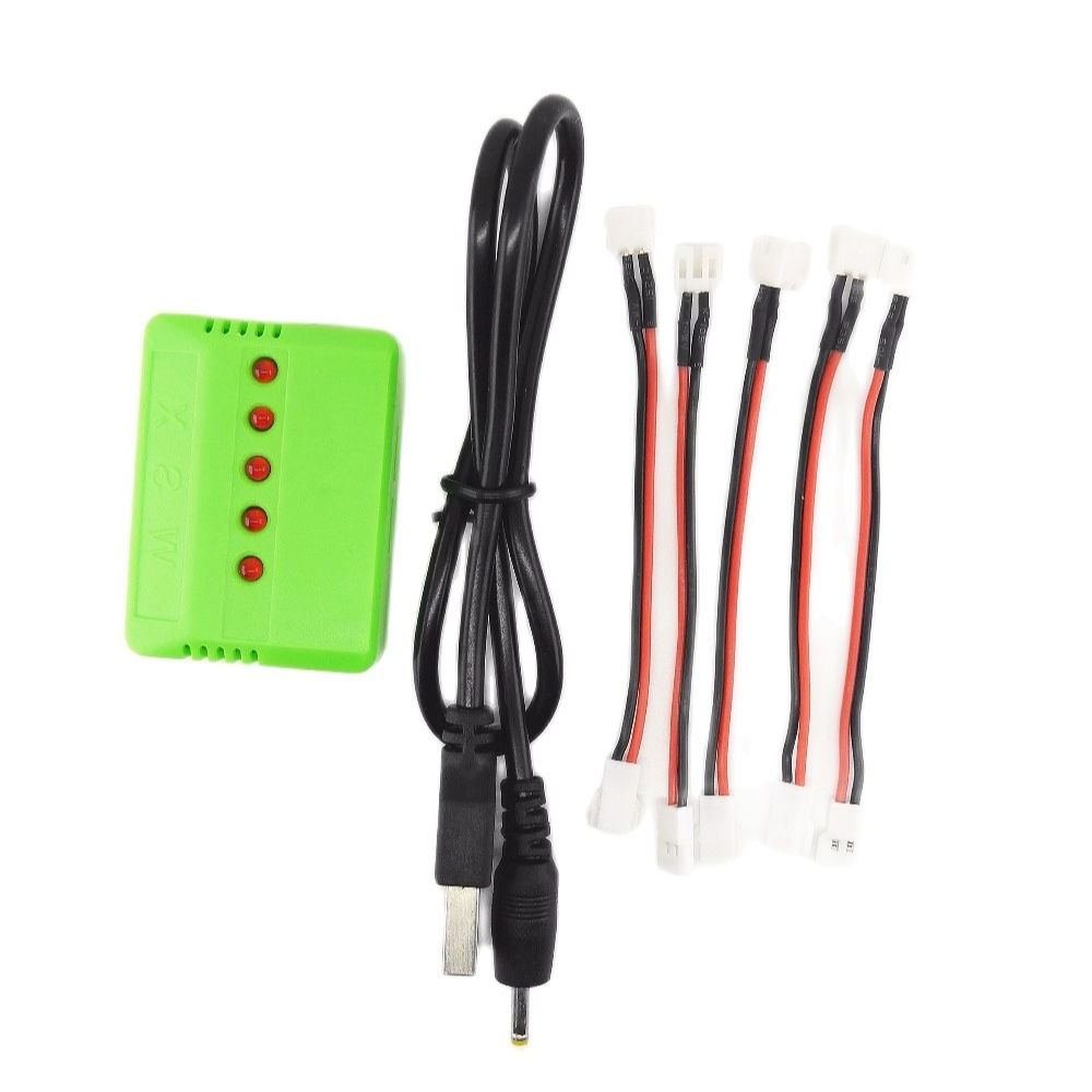 Fpv Drone Charger - 1ケーブルおよび5入力,wltoys v911 f929 f939用USB充電器コネクタ,バッテリー充電x6 jrc h36