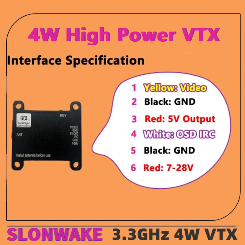 SLONWAKE FPV 3.3G 16CH 4000mW  - Fpv Drone Transmitter のレビューと価格