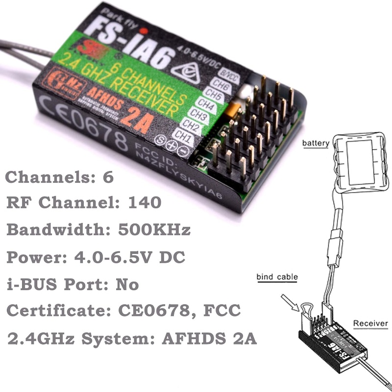 Flysky FS-IA6 レシーバー 6CH デュアルアン - Fpv Drone Battery のレビューと価格