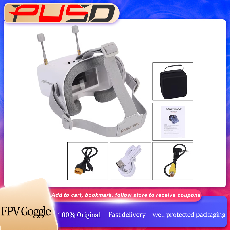 オリジナル008D PROホワイトFPVゴーグル（DVR搭載 - Fpv Drone Goggles のレビューと価格