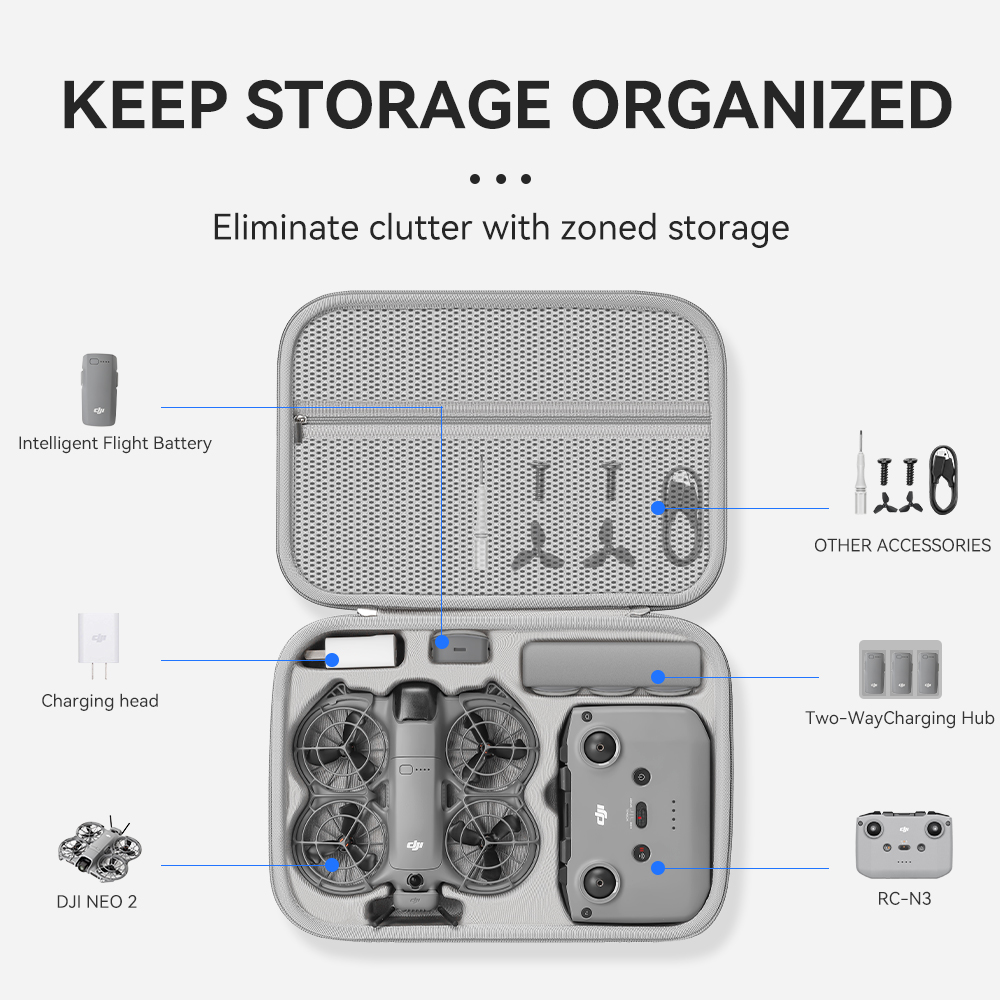 DJI NEO 2ドローンアクセサリー用XFJIトラベルオー - Fpv Drone Bag のレビューと価格