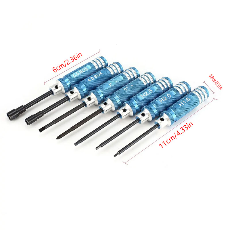 7個入り 1.5 2.0 2.5mm RC六角ドライバーセッ - Fpv Drone Tool Kit のレビューと価格