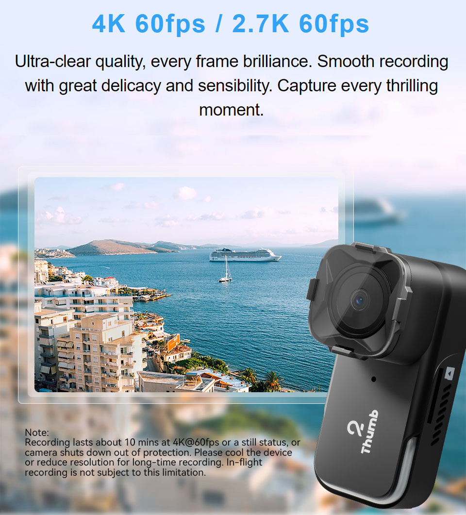 新バージョン RunCam Thumb 2 4K 2.7K  - Fpv Drone Camera のレビューと価格